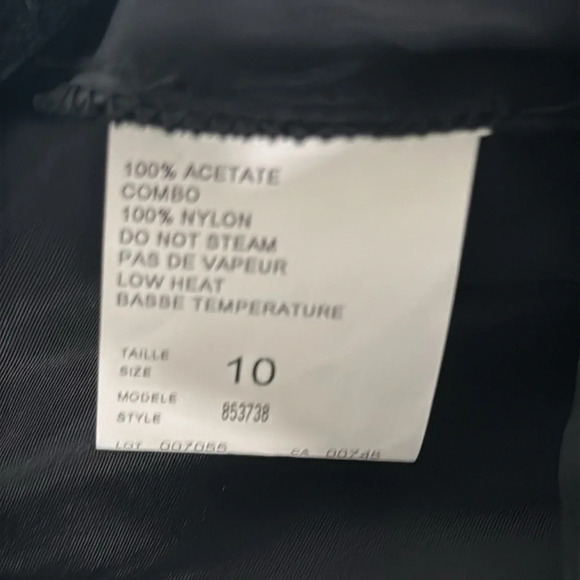 Vintage Black JS Collection Y2K Midi Skirt with Lace Trim Wedding Guest Size 10 - Picture 6 of 7